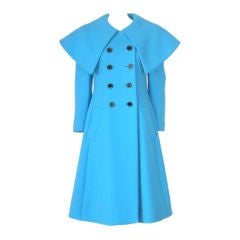 Vintage Norman Norell Coat with Oversized Collar