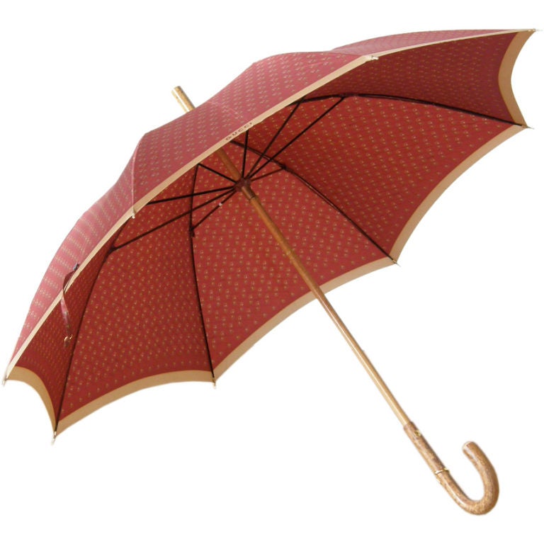 Gucci Umbrella with Bamboo Handle at 1stDibs