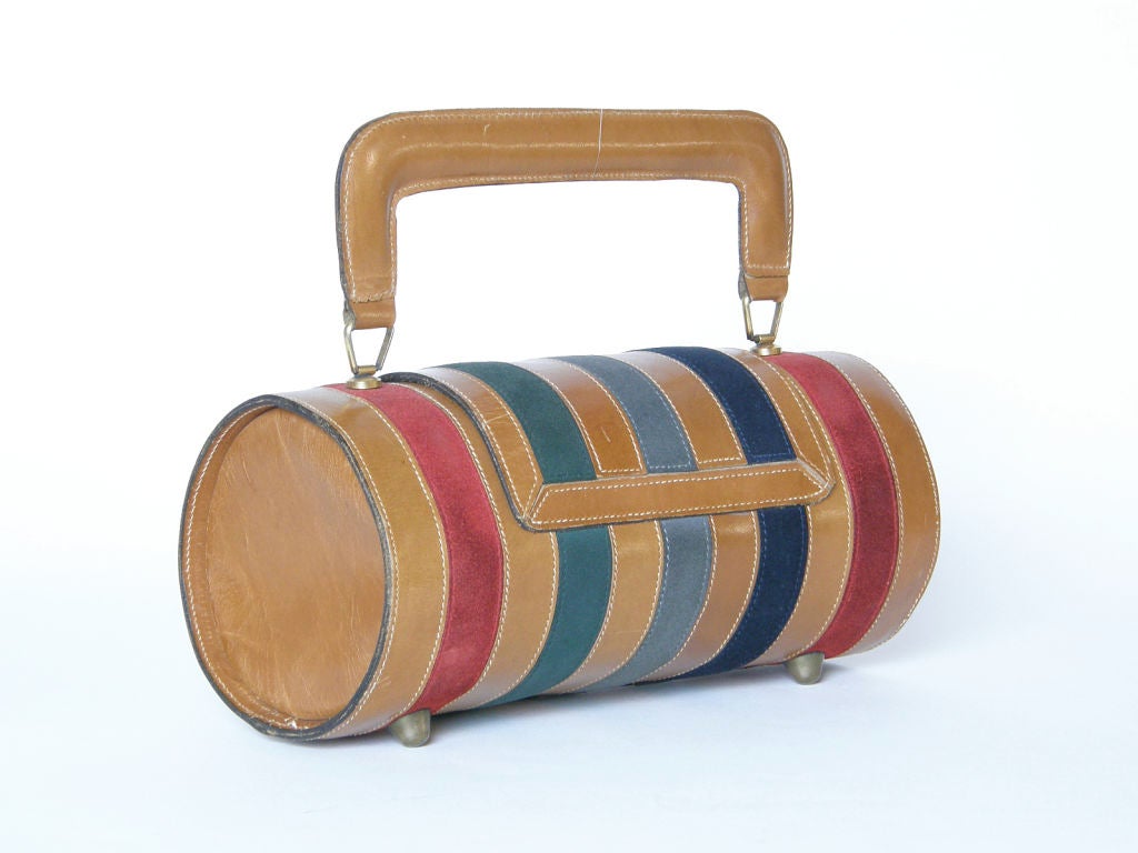 striped handbag