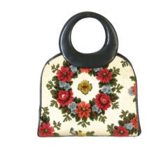 Holzman Tapestry Handbag with Round Handles 1