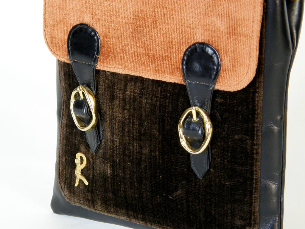 Brown Roberta di Camerino Handbag with Bracelet Handle