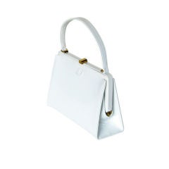 Coblentz White Patent Leather Handbag