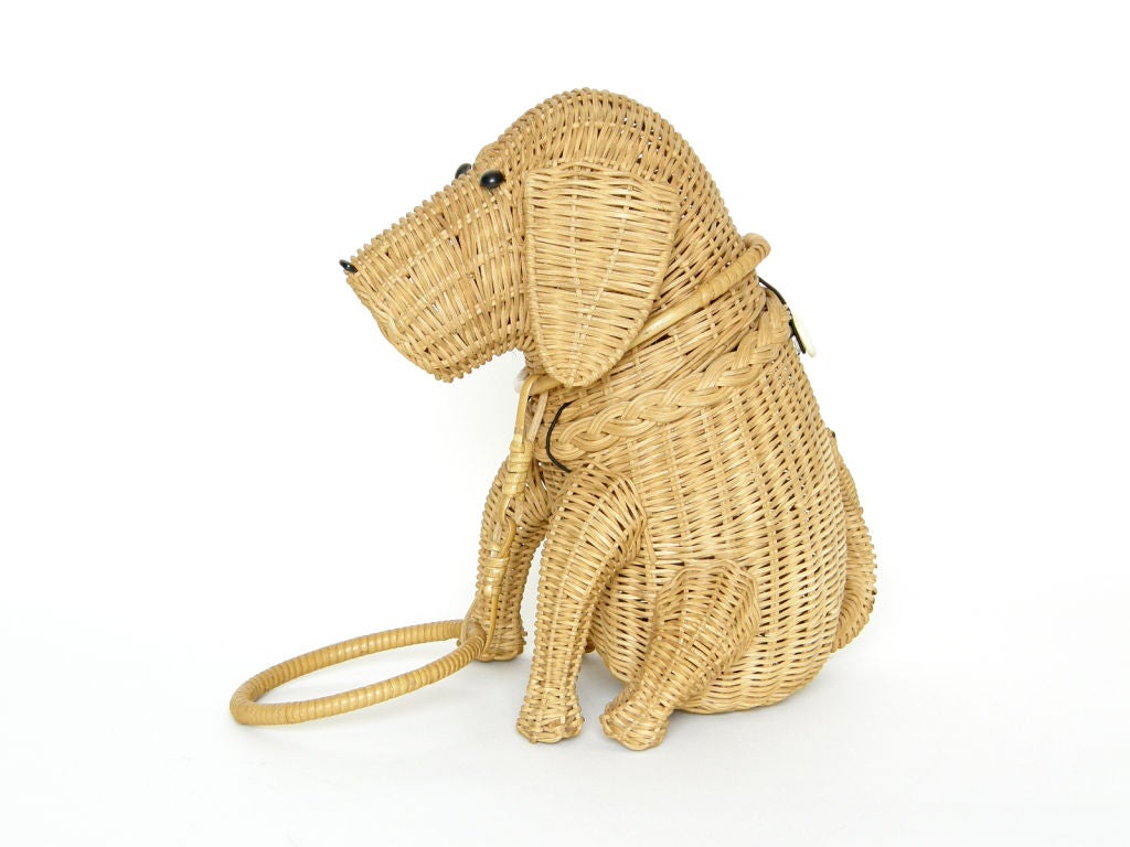 wicker dog purse