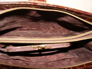 Brown Crocodile Clutch 3