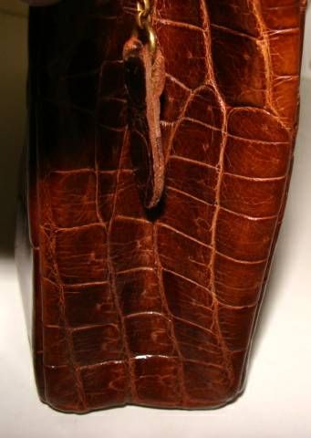 Brown Crocodile Clutch 5