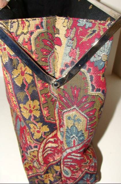 Large Tapestry Satchel Handbag Purse 5