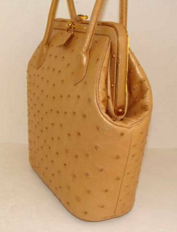 Amazing Full Quill Ostrich Shoulder Bag by Judith Leiber