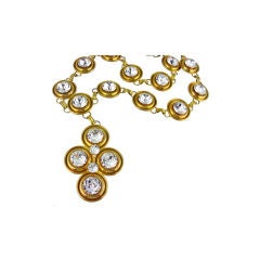 Bold Gilt and Paste Necklace