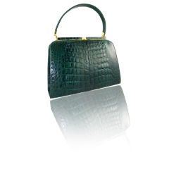 Kelly Green Crocodile Handbag