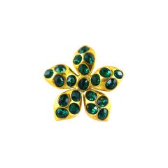 Retro Gilt Flower Brooch