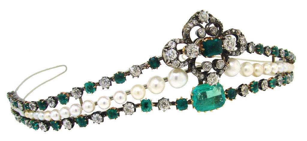 emerald and pearl tiara