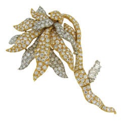 David Webb Diamond, Platinum & Yellow Gold Fantasy Flower Brooch