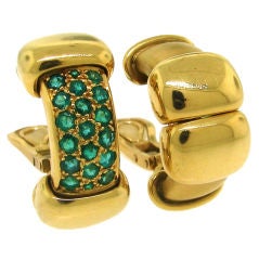 Rene Boivin Emerald & Yellow Gold Peek-A-Boo Clip-on Earrings