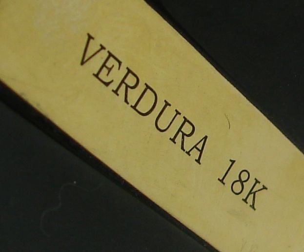 White Topaz, Yellow Gold & Black Jade Cuff Bracelet by Verdura 3