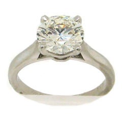 Retro Classic Cartier 1.52 cts GIA Diamond & Platinum Engagement Ring