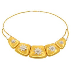Stunning Buccellati Classica Collection Diamond & Gold Necklace