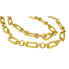 French Vintage Heavy & Bold Yellow Gold Chain Necklace