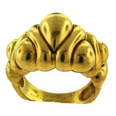 Vintage Rene Boivin 18k Yellow Gold Cocktail Ring