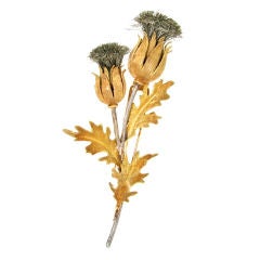 Mario Buccellati 18k Gold "Thistle Flower" Brooch