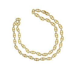 Vintage Buccellati Two-Tone Gold Double-Sided Chain Necklace