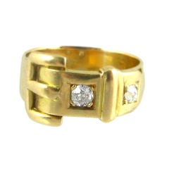 Antique Gold and Diamond Buckle Ring