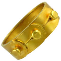 Antique Gold "Button" Bracelet