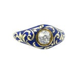 Victorian Enamel and Diamond Ring