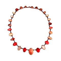 14 kt. fire opal necklace 14 kt. fire opal necklace