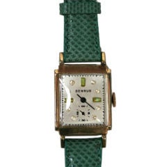 Benrus curvex watch with gemstones