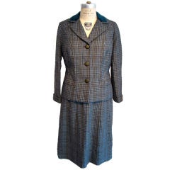 1950s LACHASSE Couture Tweed Day Suit