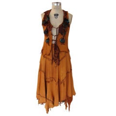 1960s Leather Craftsman Skirt Outfit 1960s Leather Craftsman Skirt Outfit