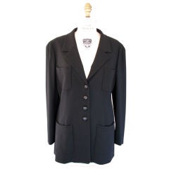 1990s CHANEL Blazer with Logo Buttons