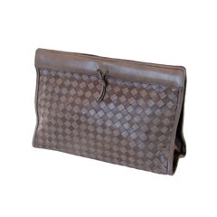 1980s BOTTEGA VENETA Woven Clutch Handbag