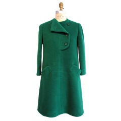 Vintage 1960s CHRISTIAN DIOR COUTURE Mini Coat Dress