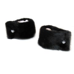 Vintage 1970s GIORGIO OF BEVERLY HILLS Mink Fur Cuffs/Bracelets