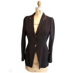 Vintage 1980s RIFAT OZBEK 'Safety Pin' Trimmed  Jacket