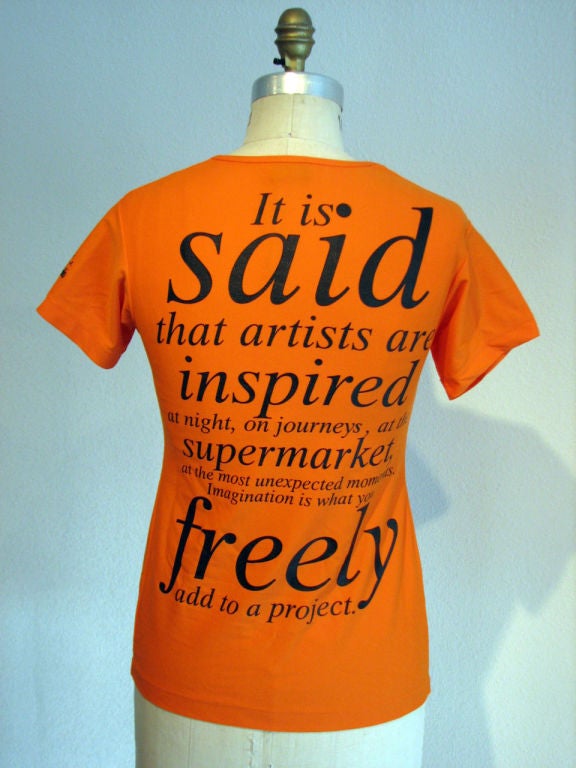 1980s FRANCO MOSCHINO 'Text' Jersey Top