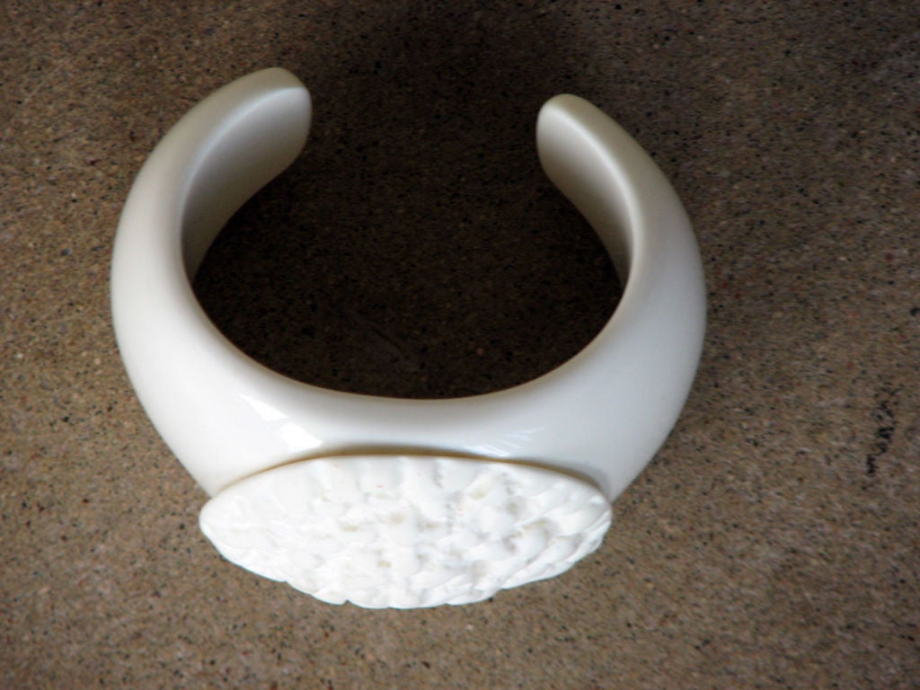 1980s Modernist Resin Cuff Bracelet