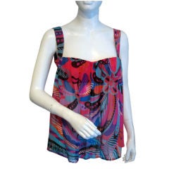 Vintage 1990s GIANNI VERSACE COUTURE Chiffon 'Baby Doll' Bandeau Top