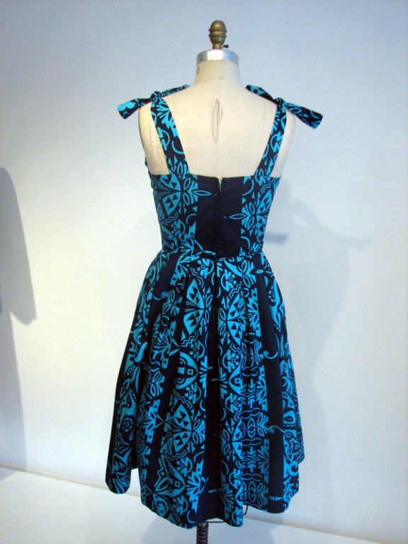 Women's 1950s ALFRED SHAHEEN Hawaiian Cocktail Dress