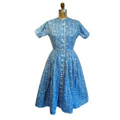 Vintage 1950s LANZ 'Whimsy' Print Shirtwaist Dress
