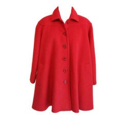 1980s VALENTINO Wool 'Swing' Coat