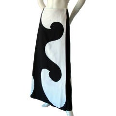 Vintage 1967 MARIMEKKO Print 'Wrap' Maxi Skirt