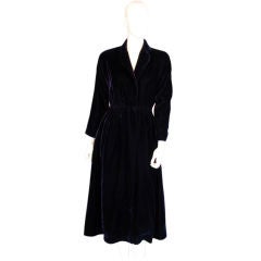 1970s HALSTON Velvet Wrap Gown