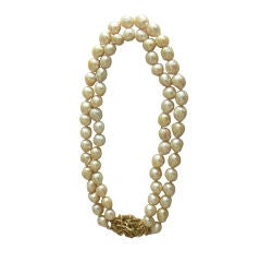 Arthur King Pearl Necklace with Gold Clasp