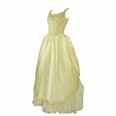 FAIRY TALE  SATIN TULLE SEQUIN BUSTLE WEDDING DRESS