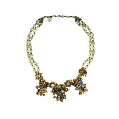 VINTAGE EARLY MIRIAM HASKELL NECKLACE perfect for wedding