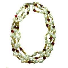 Byzantine Baroque Pearl Bib Necklace Byzantine Baroque Pearl Bib Necklace