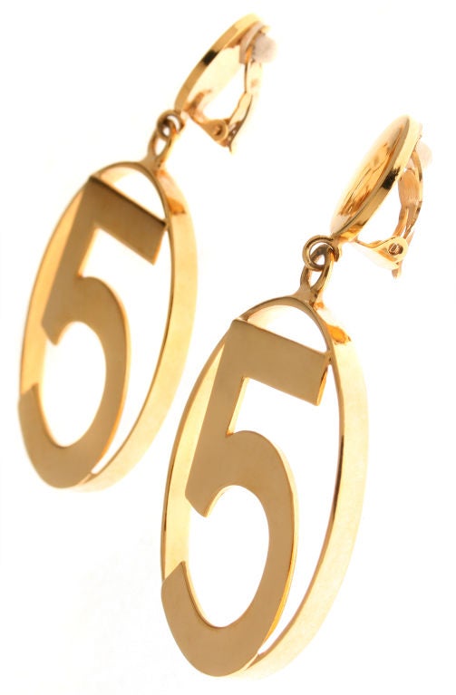 Iconic Chanel Number 5 Earrings