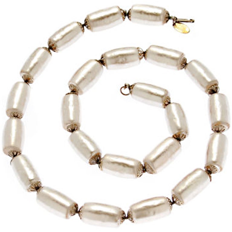 Interesting Haskell Faux Pearl Necklace For Sale